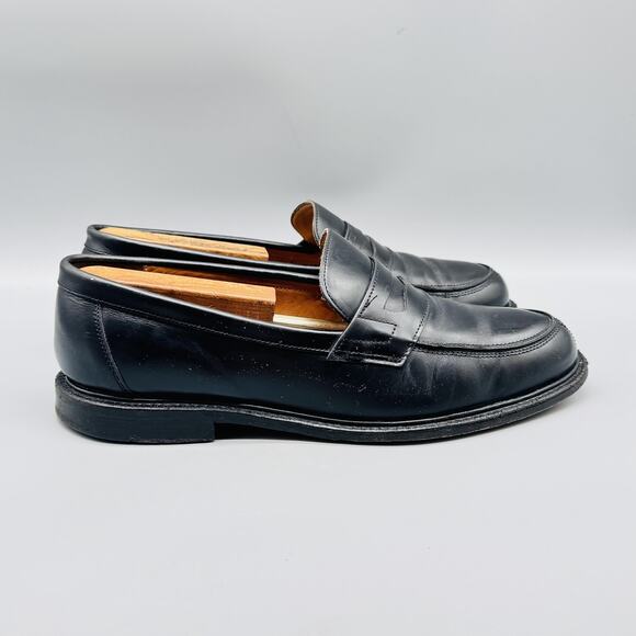 Cole Haan Shoes Mens 9 Black Leather Penny Loafers Classic Vintage Made USA - Picture 2 of 12